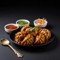 Pan Fried Cottage Cheese Manchurian Momo